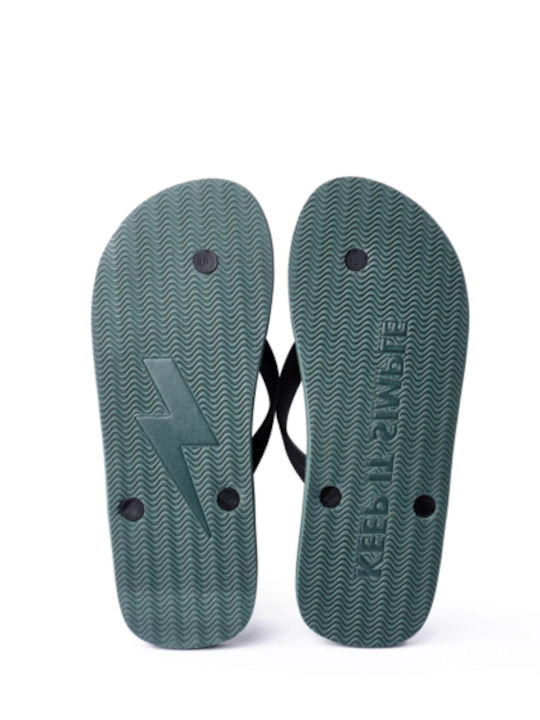 Men's Flip Flops Army Green / Black