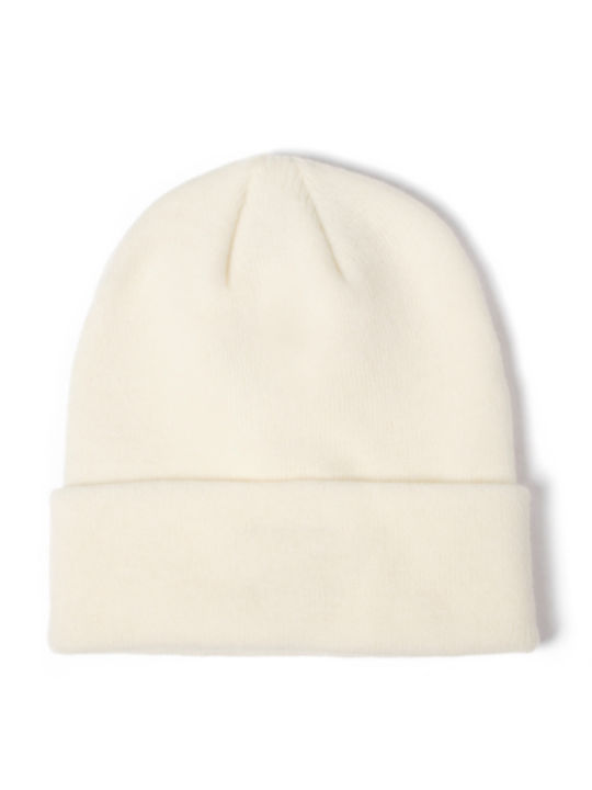 Emerson Beanie Unisex Beanie Knitted in White color