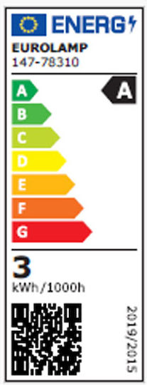 Eurolamp LED Bulb 2.5W 106mm for Socket E27 and Shape A60 Warm White 525lm