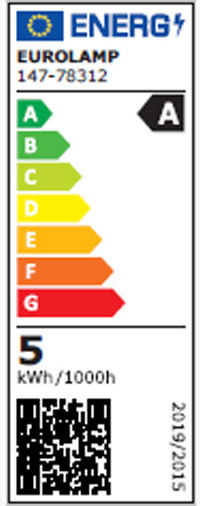 Eurolamp LED Bulb 5W for Socket E27 and Shape A60 Warm White 1055lm