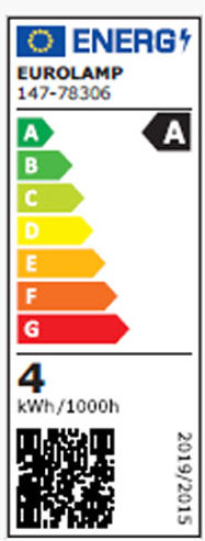 Eurolamp LED Bulb 4W for Socket E27 and Shape A60 Natural White 840lm