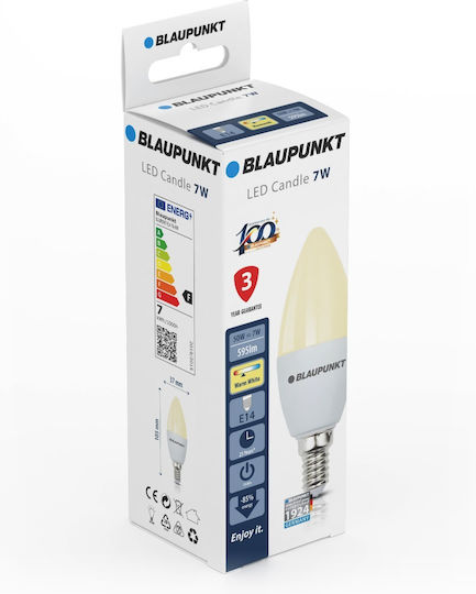 Blaupunkt LED Bulb 6.8W 108mm for Socket E14 Warm White