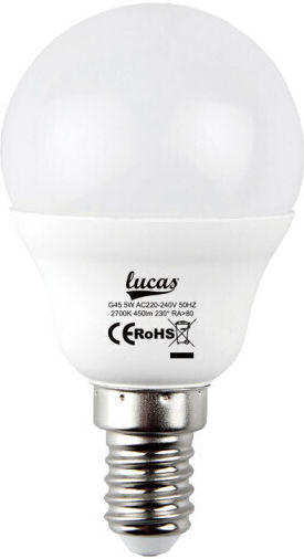 Lucas LED крушка 10W 80mm за фасунга E27 и форма G45 Неутрално бяло 900лм