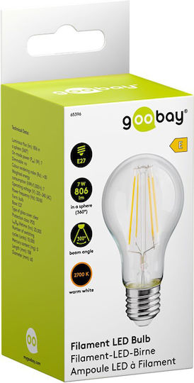 Goobay LED Bulb 7W for Socket E27 Warm White 806lm