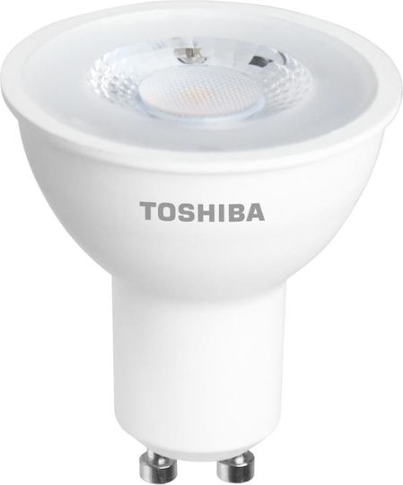 Toshiba LED крушка 5W за фасунга GU10 и форма PAR16 Неутрално бяло 345лм Димируем