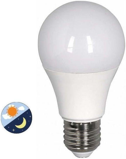 Aca LED Bulb 9W for Socket E27 and Shape A60 Warm White 950lm with Photocell