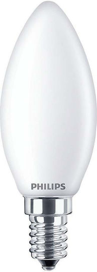 Philips LED Bulb 5.5W for Socket E14 and Shape C37 Cool White 520lm