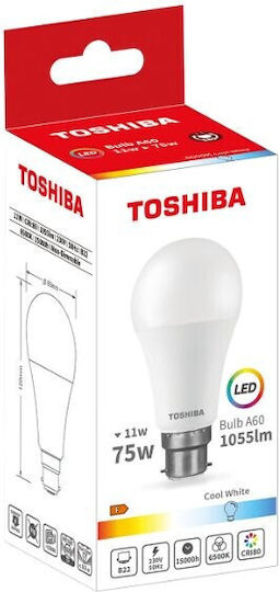 Toshiba LED Bulb 11W for Socket B22 and Shape A60 Cool White