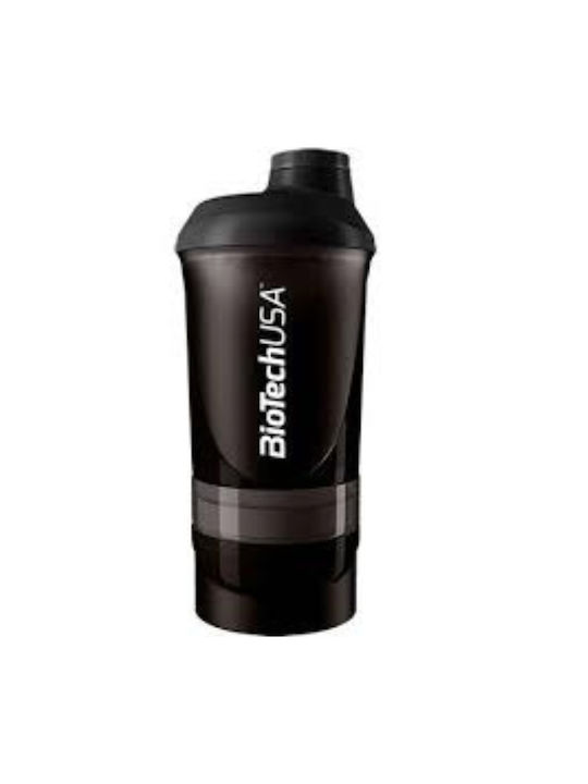 Biotech USA Wave Plastic Protein Shaker 600ml Black