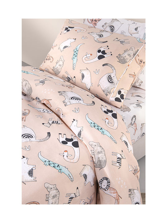 Guy Laroche Sheet Set Single Cotton Zootopia Cameo 165x250cm 3pcs