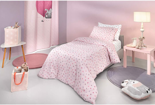 Guy Laroche Комплект чаршафи Единично С ластик Памучни paw Paw Pinky 100x200см 3бр
