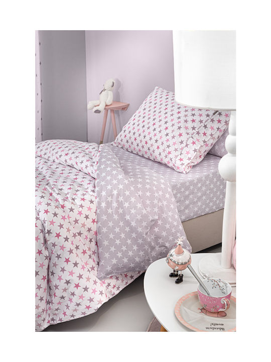 Guy Laroche Комплект чаршафи Единично Памучни Cosmos Pudra 165x250см 3бр