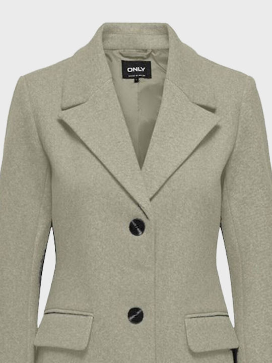 Only Women's Coat with Buttons beige