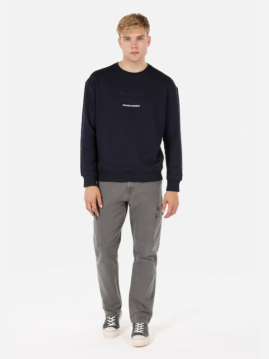 Φούτερ με Κουκούλα Navy Blue