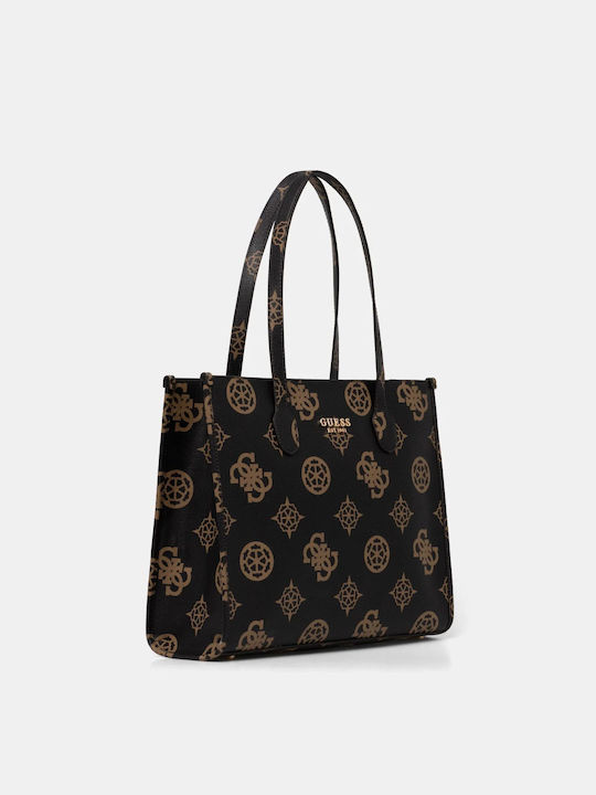 Guess Silvana Girlfriend Дамска Чанта Tote За Ръка Кафяв