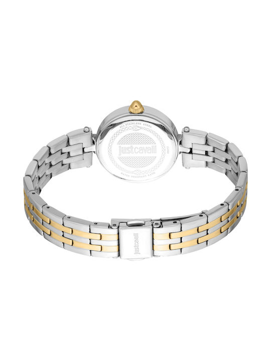 Just Cavalli Mini Uhr mit Silber Metallarmband