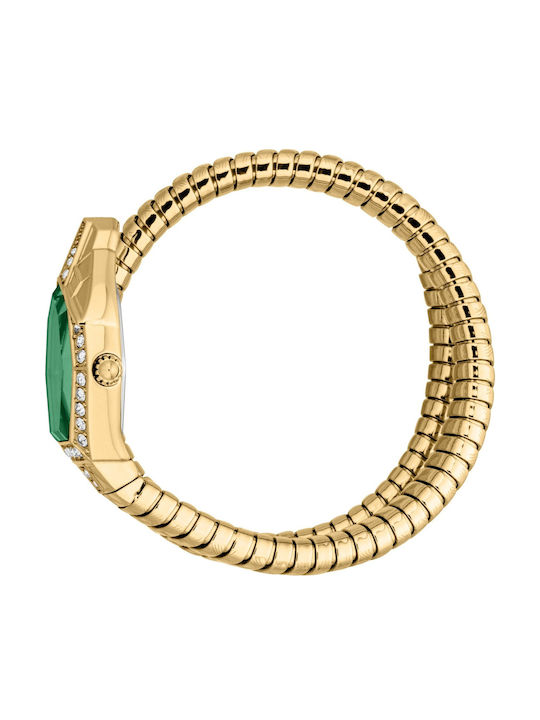 Just Cavalli Signature Snake Women's Watch with Gold Metal Bracelet