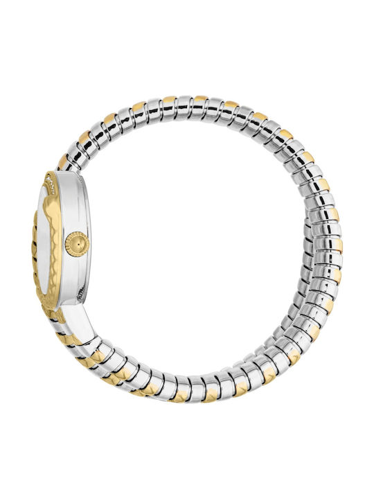 Just Cavalli Signature Snake Women's Watch Chronograph with Gold Metal Bracelet