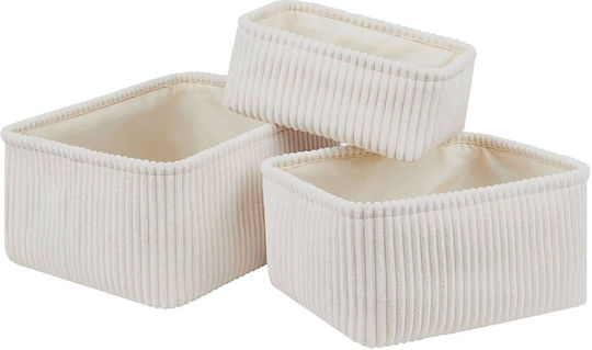 Butlers Καλάθι Αποθήκευσης Υφασμάτινο Μπεζ 27x20cm
