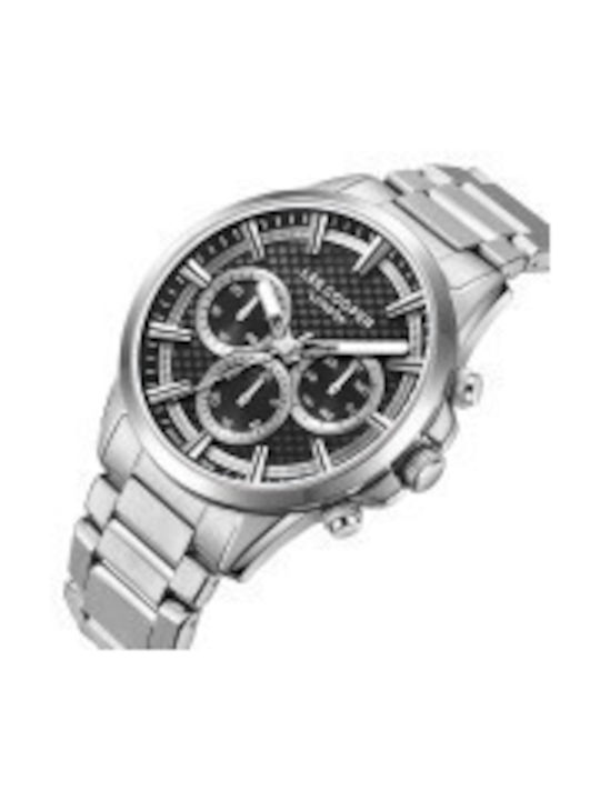 Lee Cooper Watch Chronograph Battery with Silver Metal Bracelet