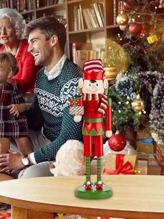 Weihnachtliche Holz Figur Elf Grün