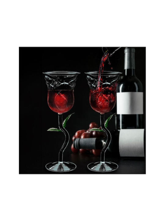 Mikamax Glass for Red Wine made of Glass in Pink Color Goblet