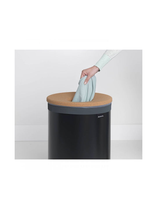 Brabantia Cork Καλάθι Απλύτων Μεταλλικό 60lt Μαύρο