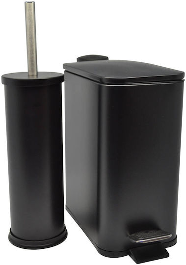 Ankor Inox Καλαθάκι Μπάνιου Soft Close 5lt Μαύρο Ankor Inox Καλαθάκι Μπάνιου Soft Close 5lt Μαύρο