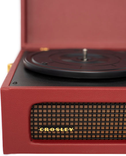 Crosley Voyager CR8017B-BUR Suitcase Turntables with Built-in Speakers Burgundy