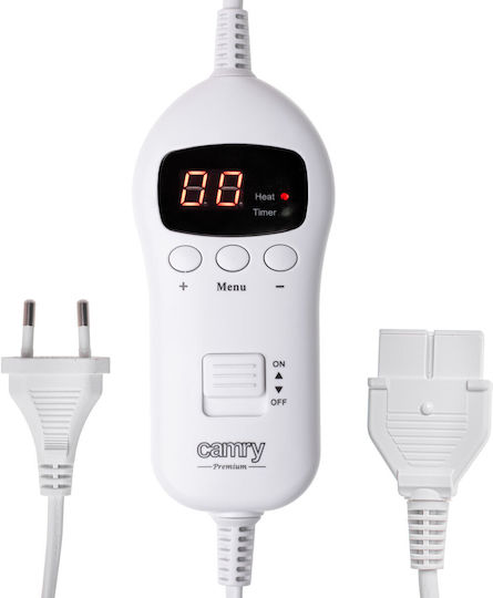 Camry Pătură electrică dublă Lavabilă cu temporizator Roșu 120W 160cmx180cm