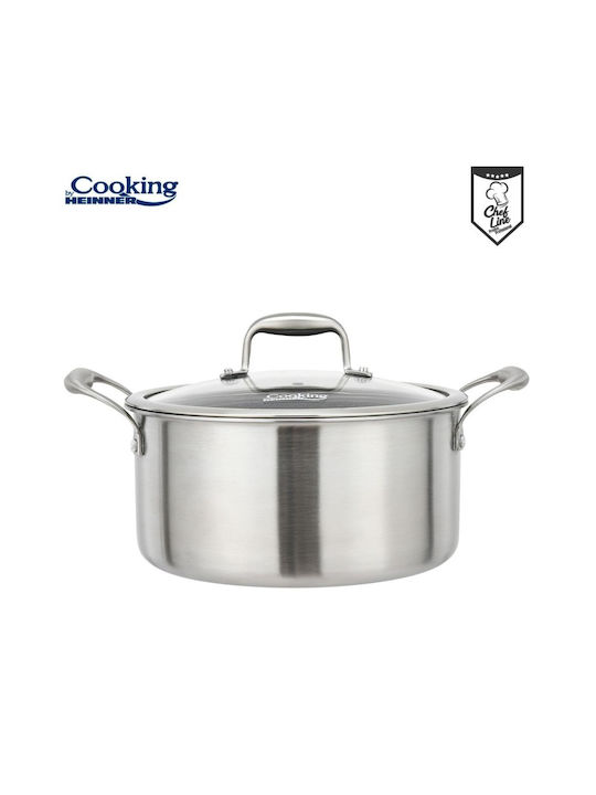 Heinner Titanium3 Βαθιά Ανοξείδωτη Κατσαρόλα 7lt / 28cm