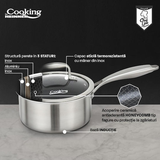 Heinner Titanium 3 Κατσαρολάκι Γάλακτος 2lt / 18cm