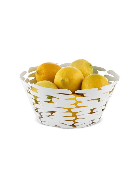 Alessi Fruit Bowl Metallic White 18x18x6.5cm