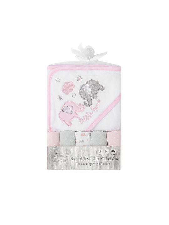 Mother's Choice Set of Baby Towels 5pcs White