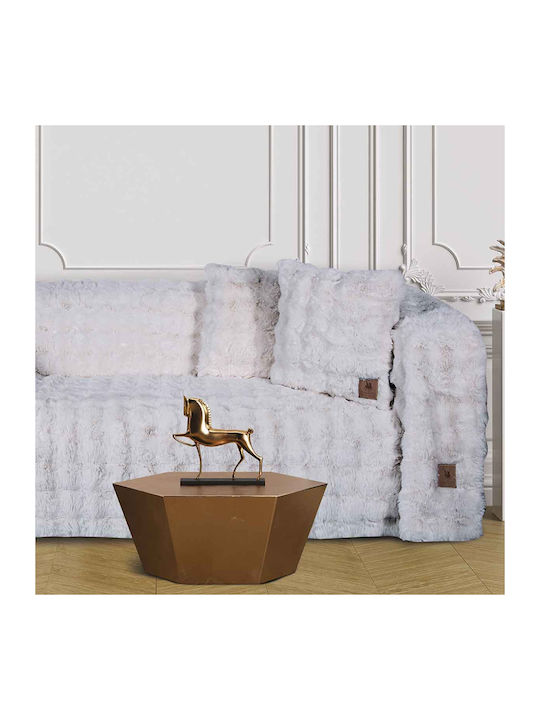 Greenwich Polo Club 3937 Покривка За Двуместен Диван Космат 180x250см Сив