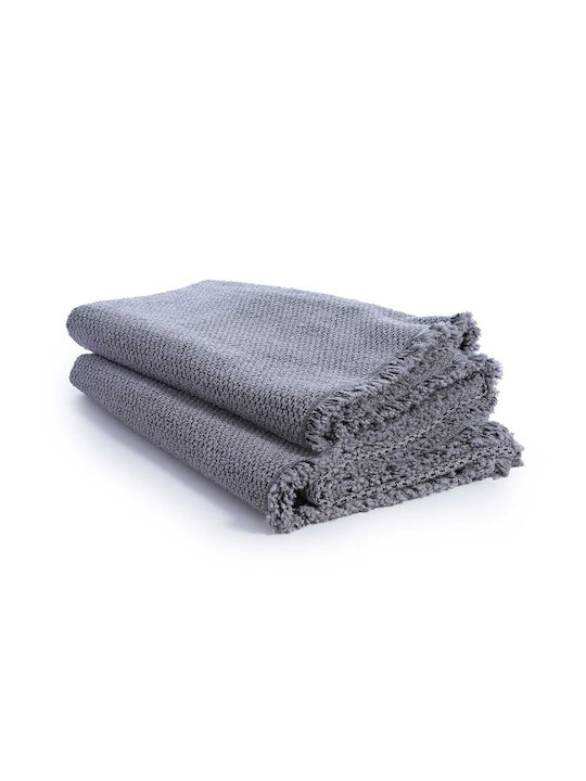 Nef-Nef Homeware Brooklyn Decken & Couchdecken Dreisitzer-Sofa Wurf 170x300cm Silber