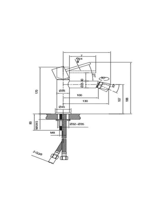 Imex Bidet Faucet Silver