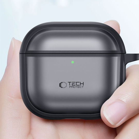 Tech-Protect MagMat Силиконов / Пластмасов Калъф с Кука в Черен Цвят за Apple AirPods 4 / 5