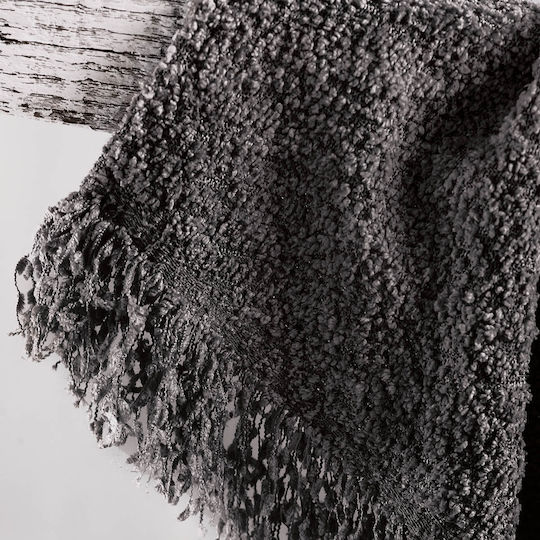 Rythmos Beckett Ριχτάρι Τριθέσιου Καναπέ Chenille 180x280εκ. Dark Gray 117-106-021