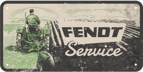 Nostalgic Art 3D Hängende Wanddekoration Fendt Service aus Metall 20x10cm