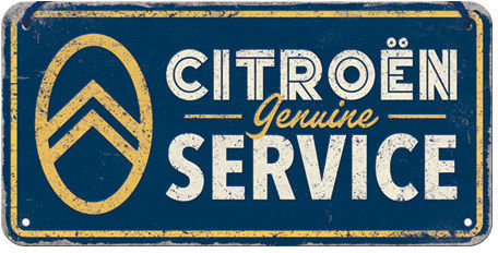 Nostalgic Art 3D Wall Decor Sign Citroen Genuine Service Handmade Made of Metal 20x10cm