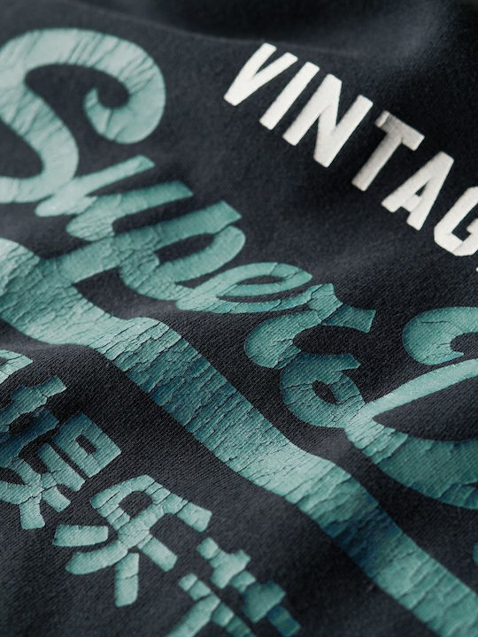 Duo Vintage Logo Суитшърт с Качулка Черен
