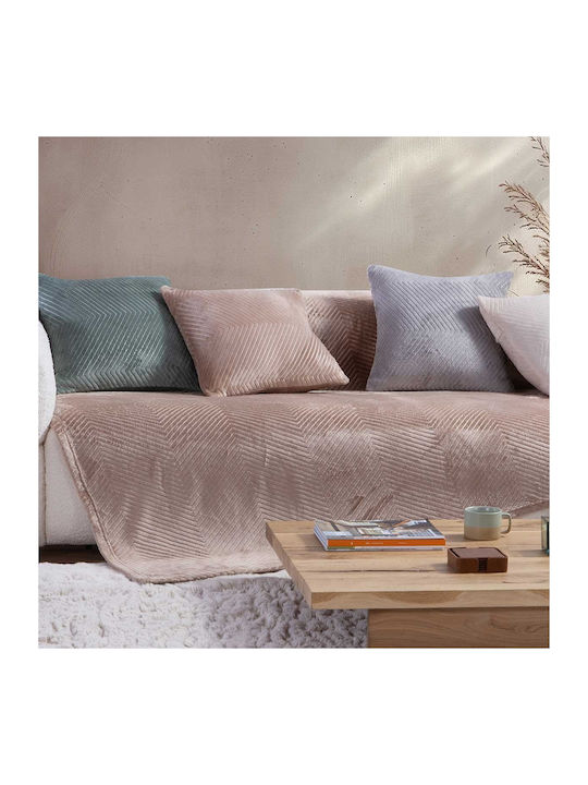 Nef-Nef Homeware Dakari Three-Seater Sofa Jacquard Throw 180x300cm Beige (033960)