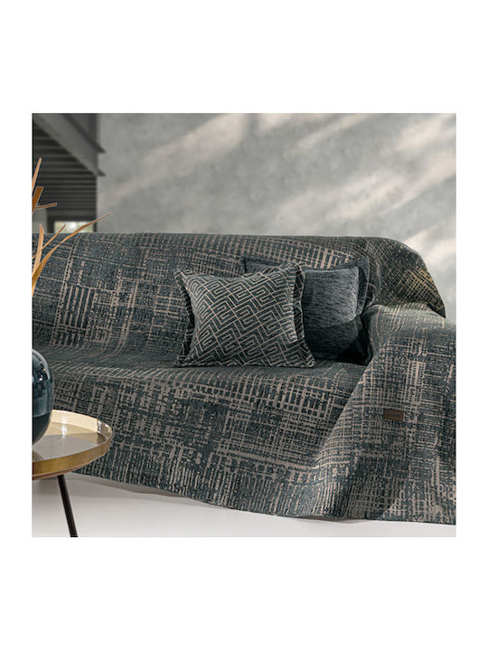 Guy Laroche Melbourne Ριχτάρι Πολυθρόνας Chenille 180x150εκ. Πετρόλ