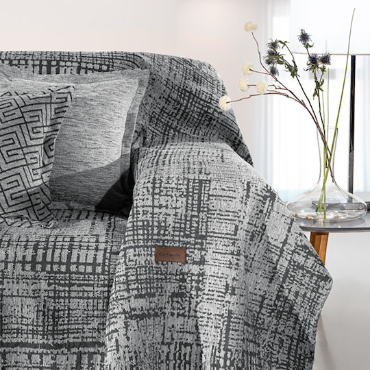 Guy Laroche Melbourne Ριχτάρι Πολυθρόνας Chenille 180x150εκ. Γκρι