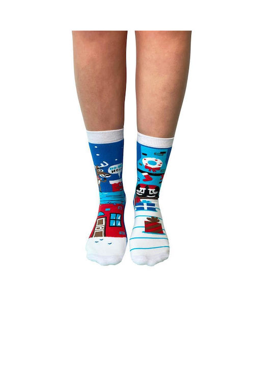 Inizio Women's Christmas Socks Ciel/black
