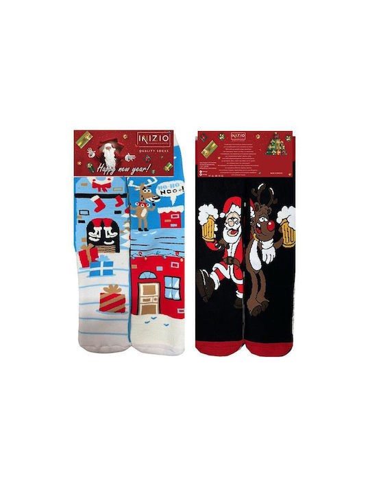 Inizio Women's Christmas Socks Ciel/black