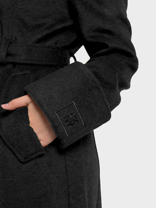 Дамско Black Палто с копчета