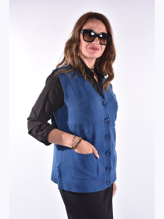 Raiden Women's Sweater Vest Blue