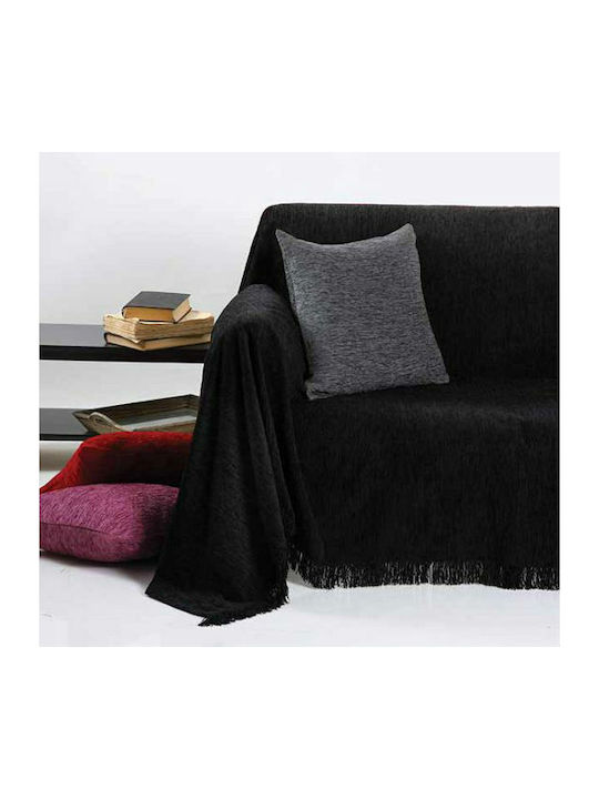 Anna Riska 1300 Armchair Throw Chenille 240x180cm Black
